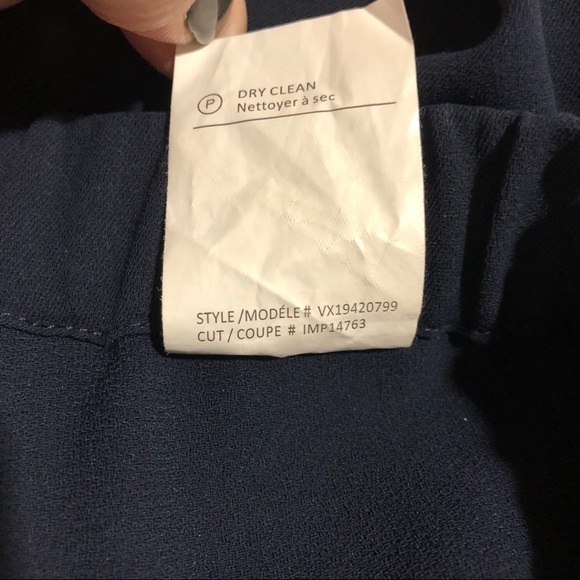 Vince Cropped Tapered Leg Trousers Slouchy Navy Blue Size Small VX19420799 - Picture 9 of 10